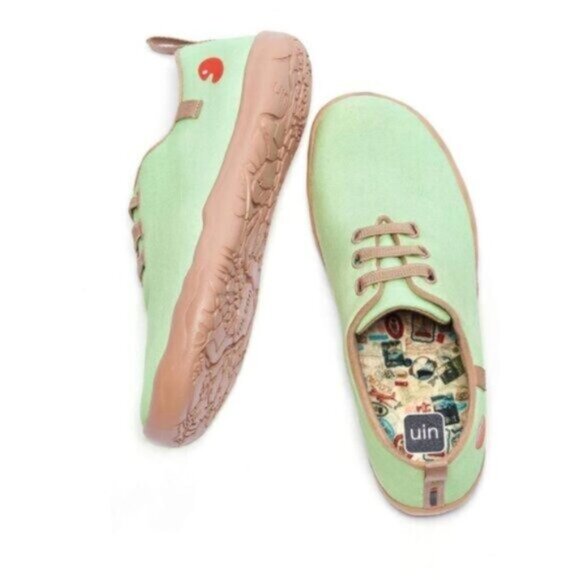 NWT Womens Size 10.5 UIN Slip On Shoes Walking Casual Moguer Pastel Green - Picture 3 of 7